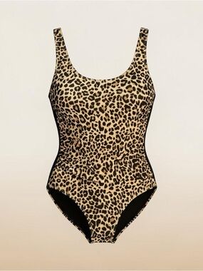 #138, DKNY Leopard Print One-Piece Swimsuit, size 10